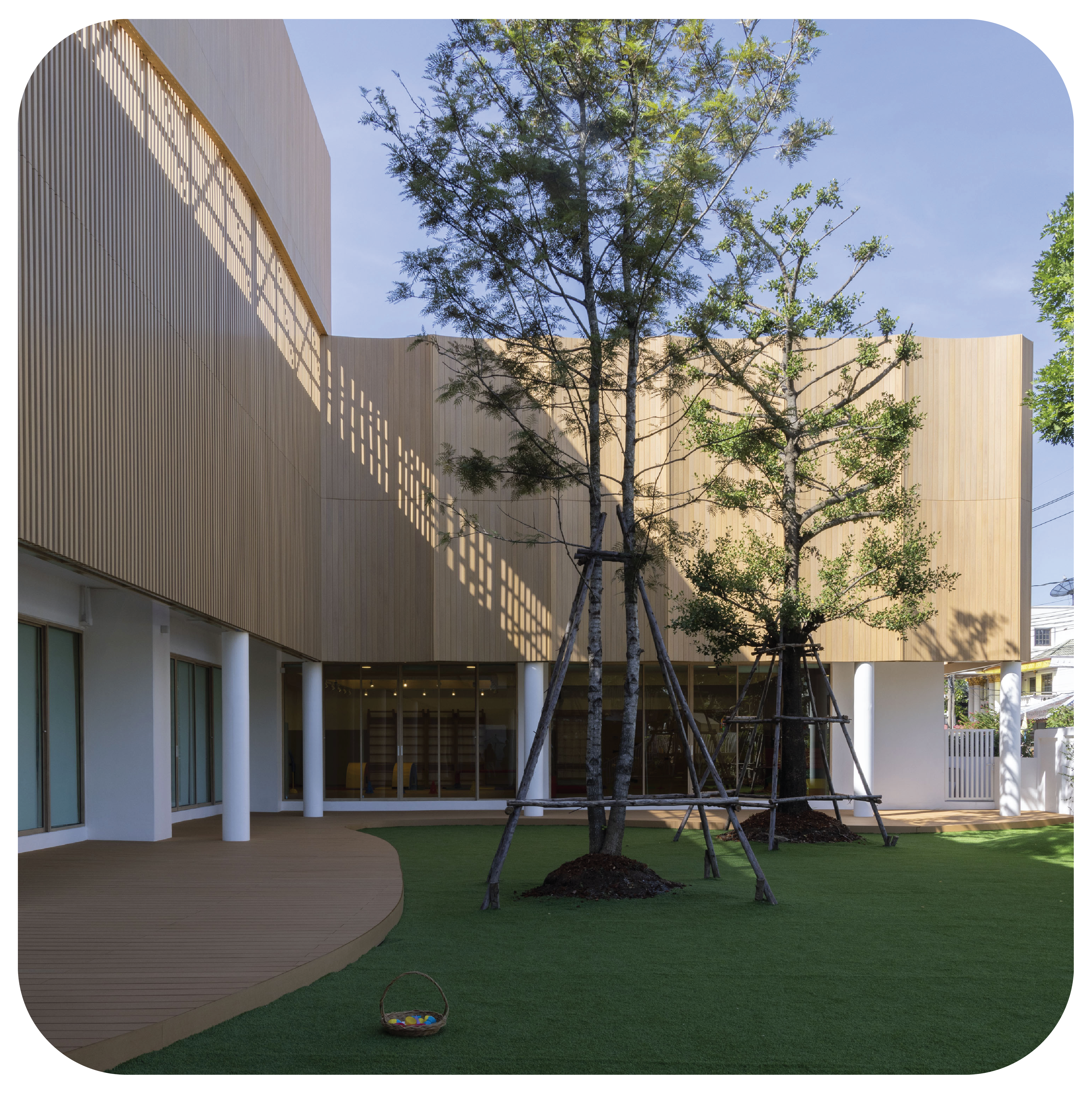 Anvida School campus — outdoor playground area